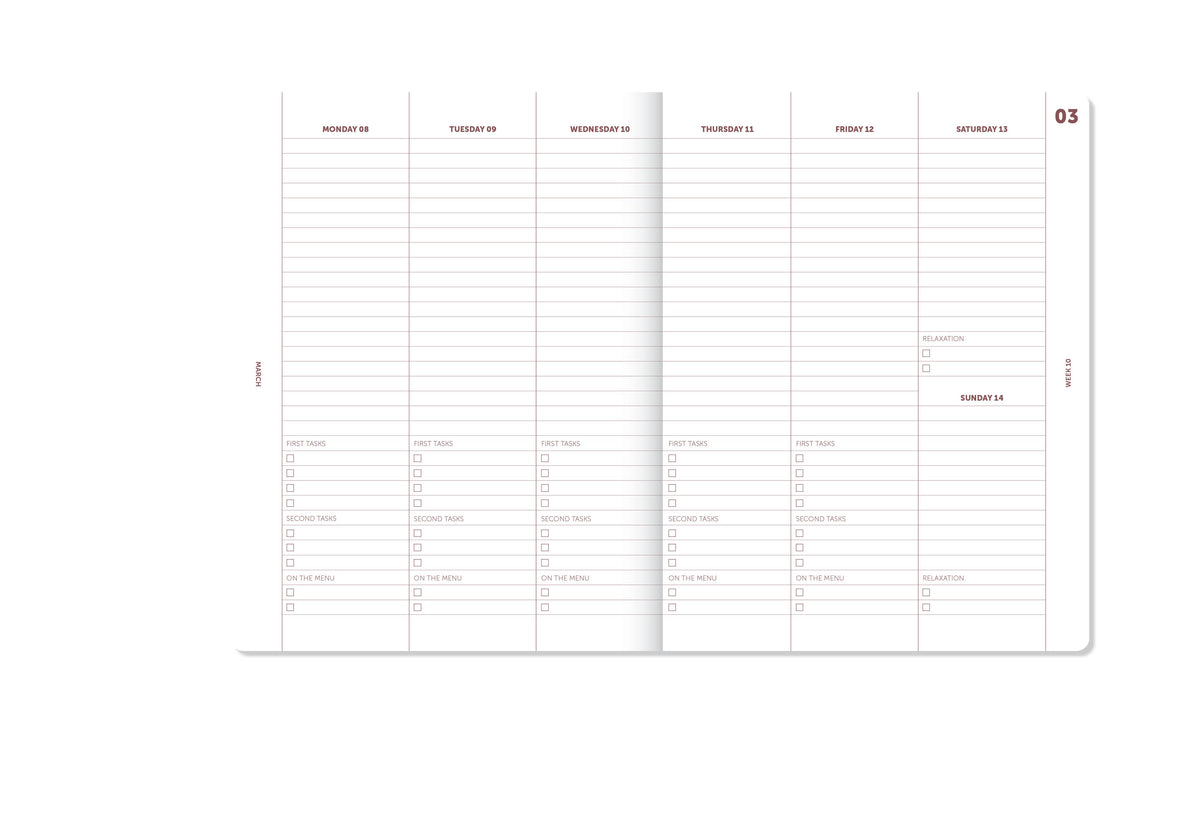 A-Journal - A-Planner Tagebuch 2027 – Rosa Leinen