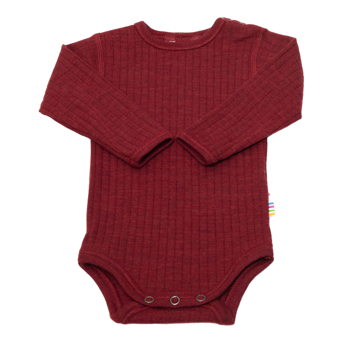 Langarm Body Joha Merinowolle 'bordeaux' Einzelstück Gr 98/104