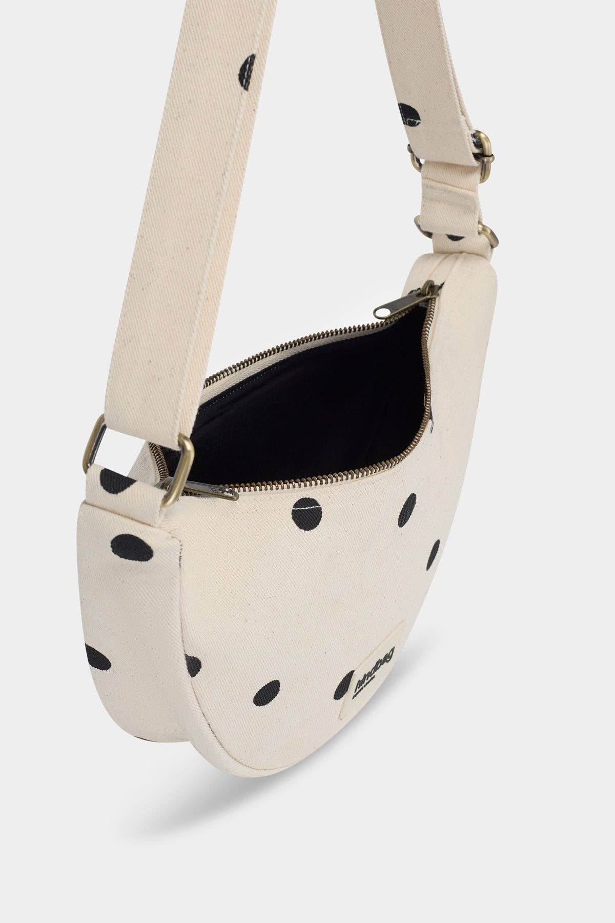Hindbag Gürteltasche "Andrea" gepunktet ecru "Dolce Vita"