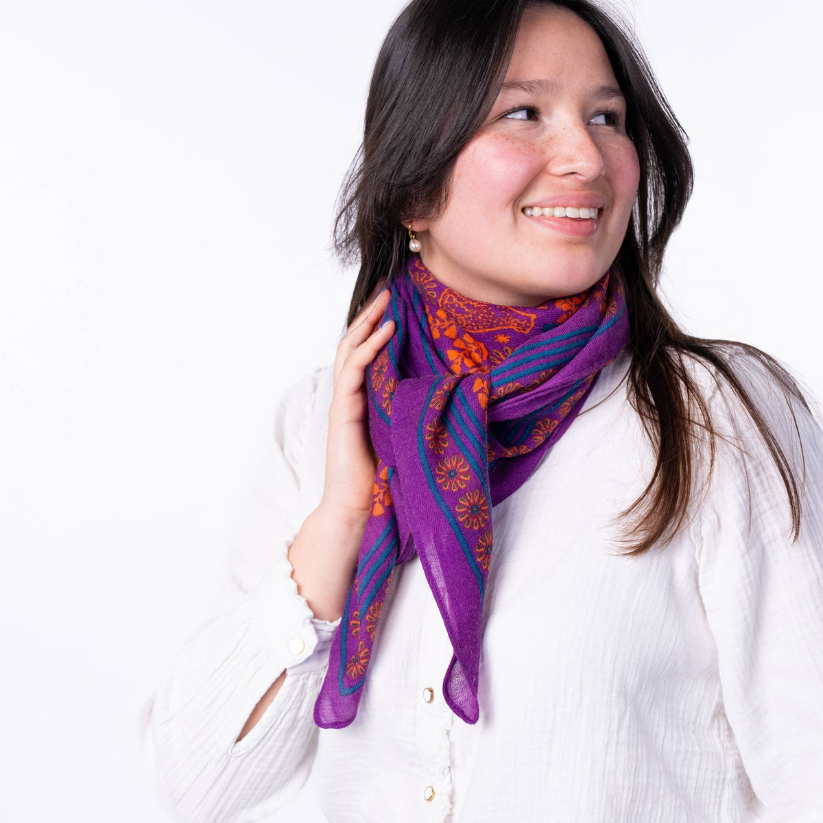 Schal aus 100% Wolle Constance Plum von Billybelt