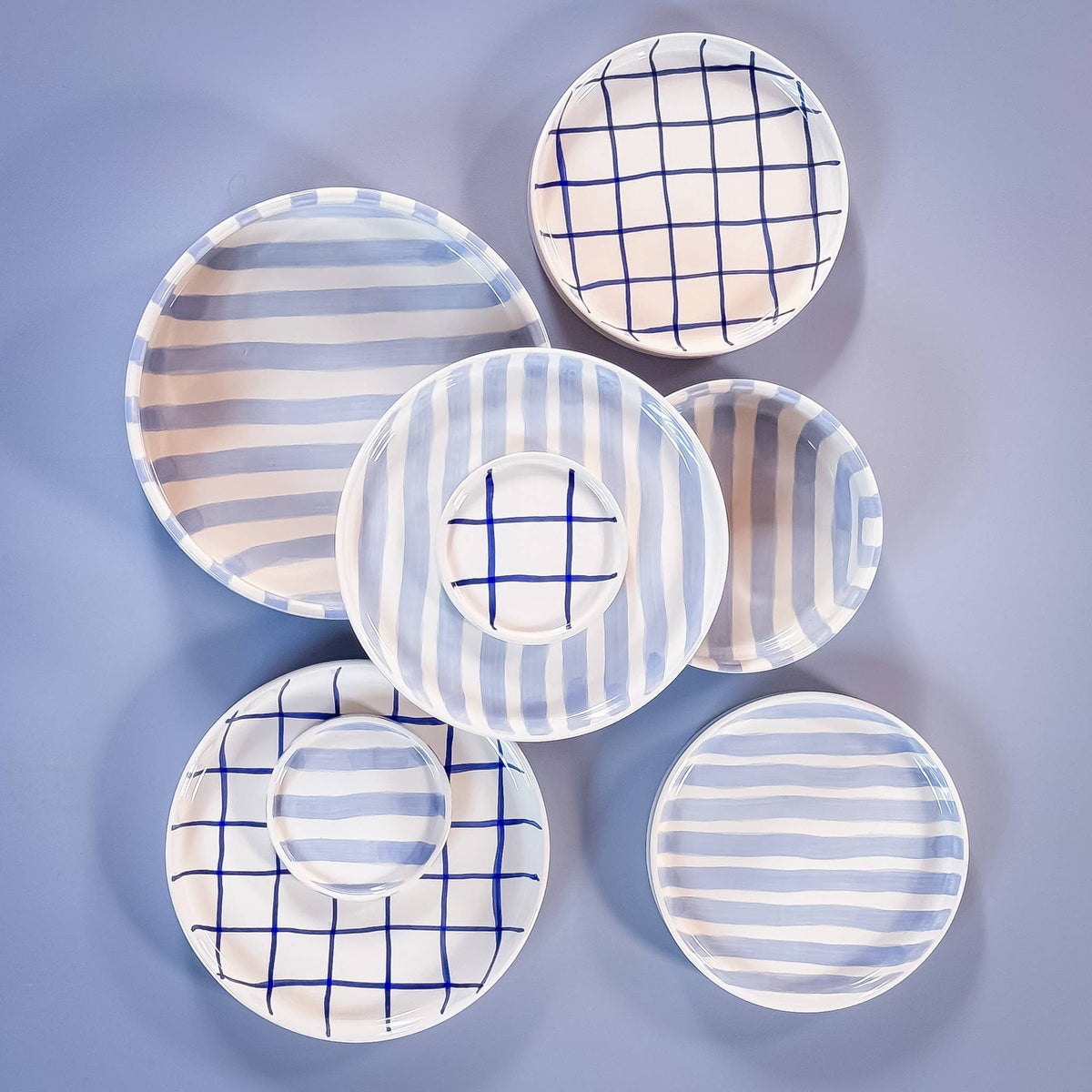 Magazin Minori Schale gross  Stripes - morning azzurro
