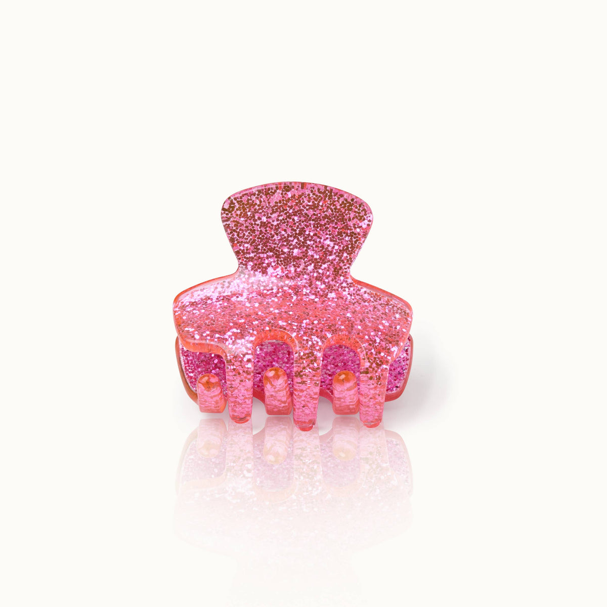 Haarspange Kleine pink  Glitzer