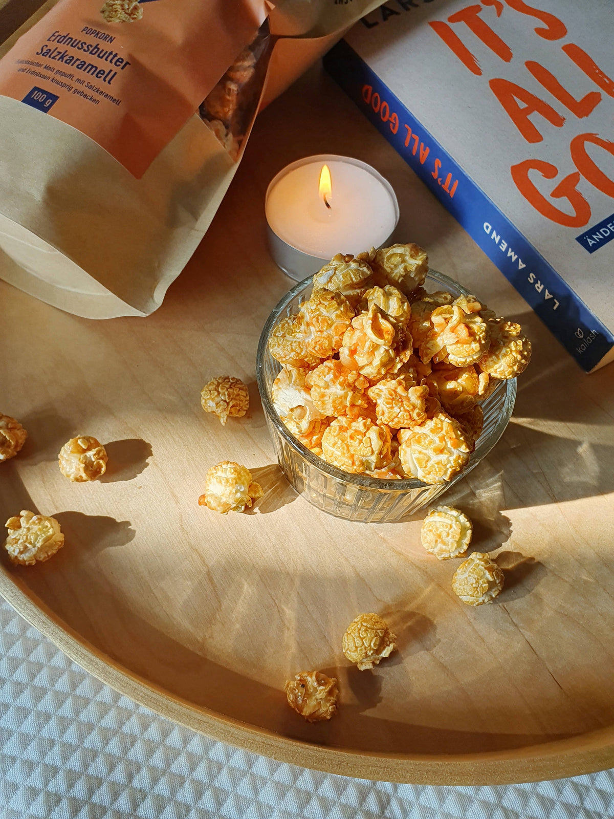 KNALLE Popcorn Erdnussbutter Salzkaramell Popcorn