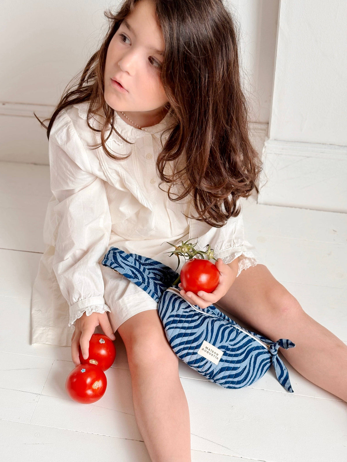 Maison Augustin -Bauchtasche Kinder Zebra Indigo-