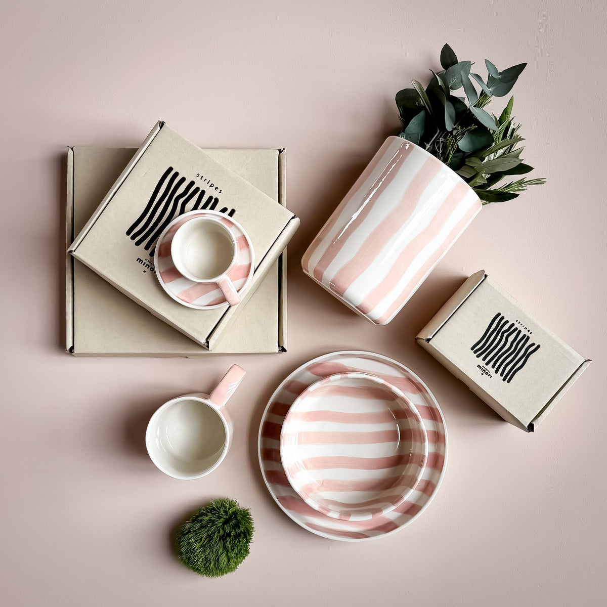 Magazin Minori Vase Stripes - incanto rose