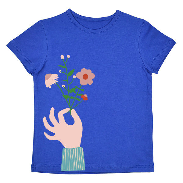 Baba Kidswear  T-Shirt Blumen knallblau