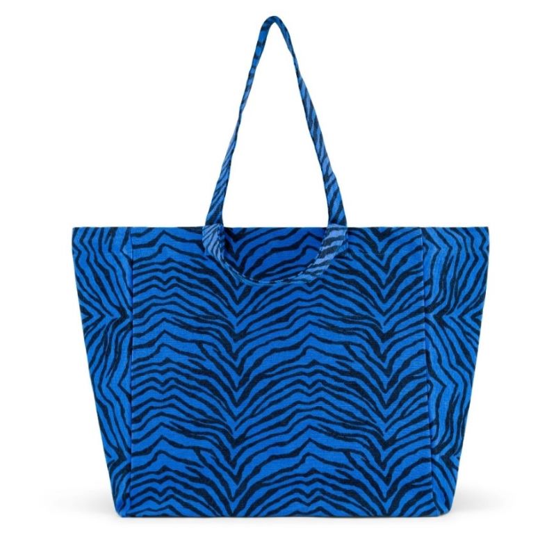 Rose in April "Elisa" Shopper Blau Zebra
