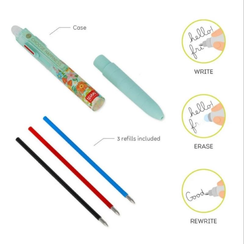 Legami Löschbarer Gelstift 'Happy Flowers' & 'Travel'