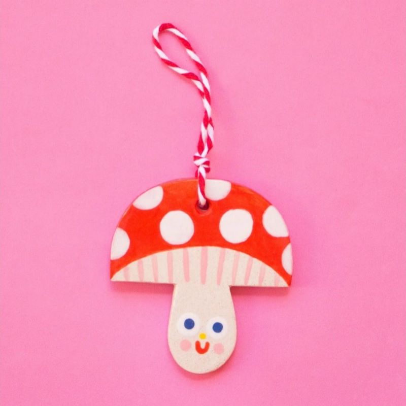 Ana Seixas Keramikschmuck 'Red Mushrooms'