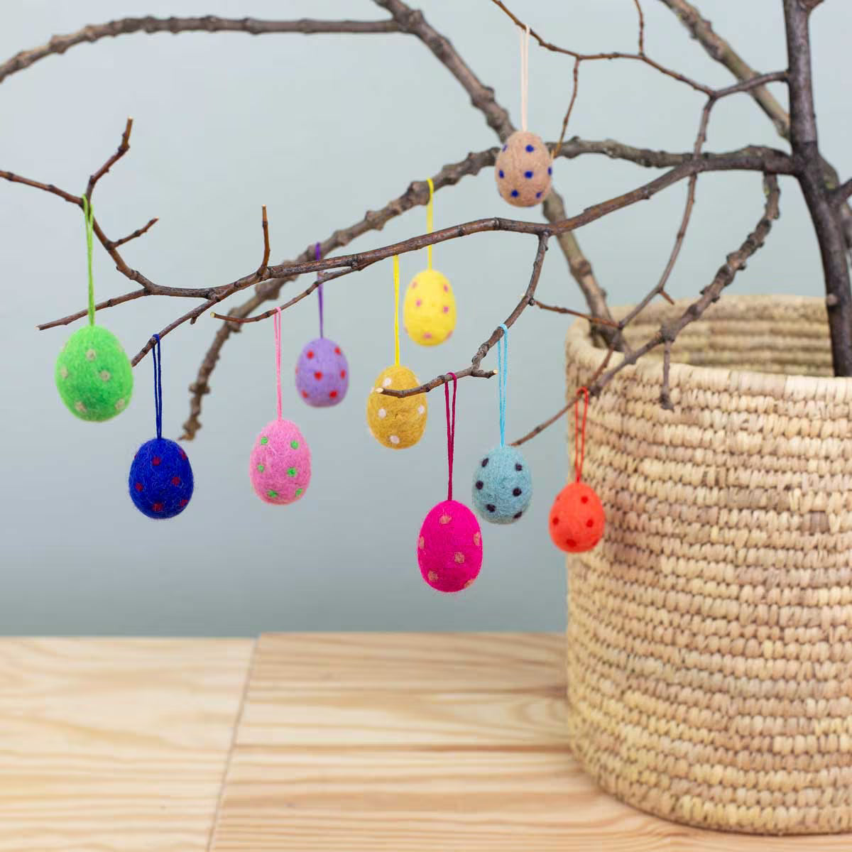 A World of Craft Mini Osteranhänger 'bunte Ostereier mit Punkten'
