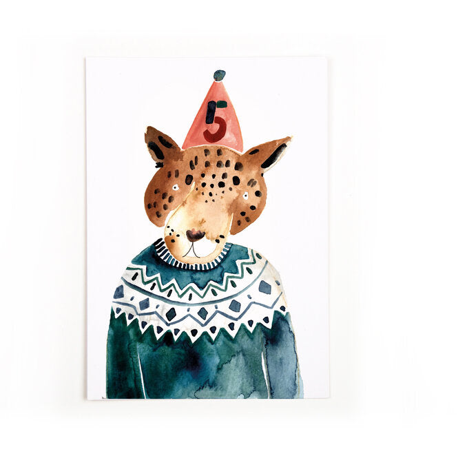 Postkarte '5' Gretas Schwester