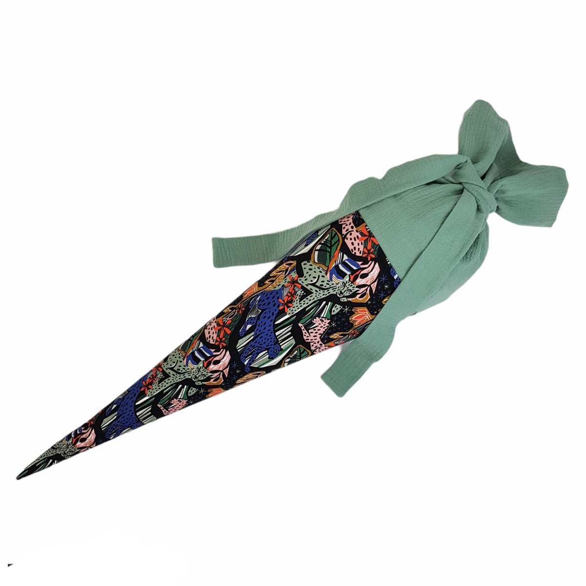 Studio du. Schultüte 'mint Leopard/mint Musselin'