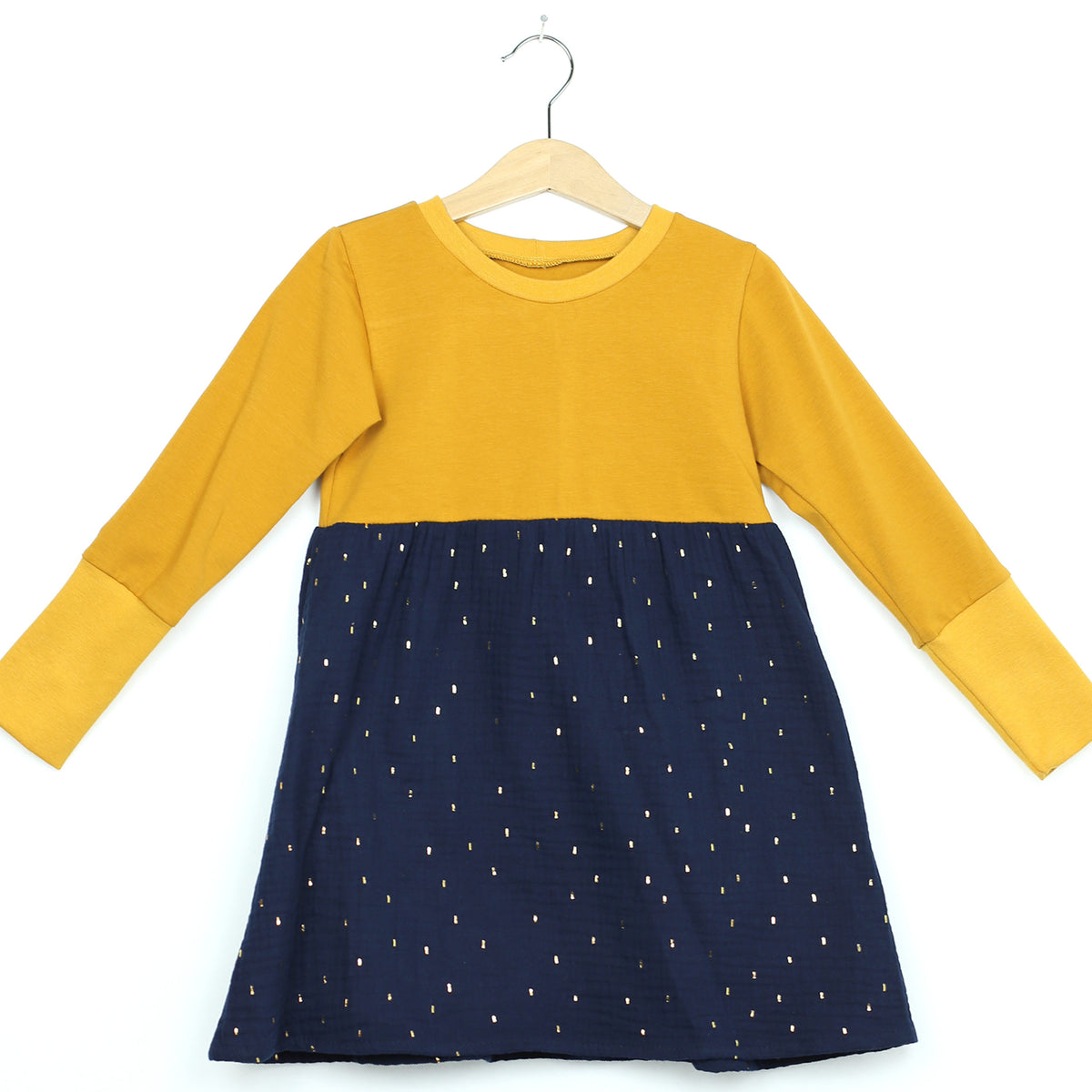 Studio du. Kinderkleid Kleid gold/Striche