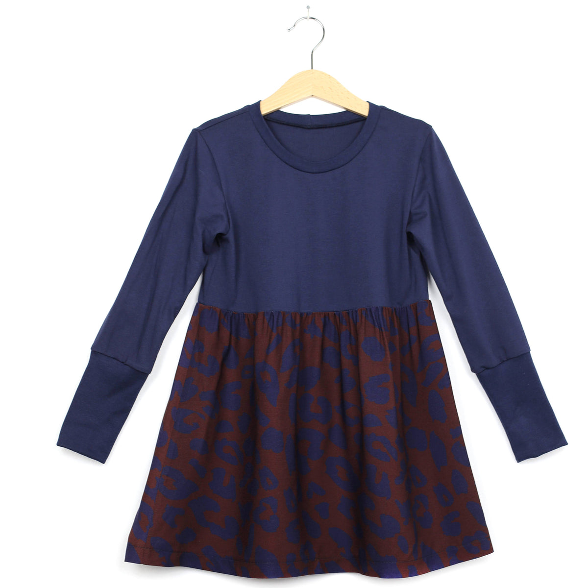 Studio du. Kleid Leo dunkelblau/braun