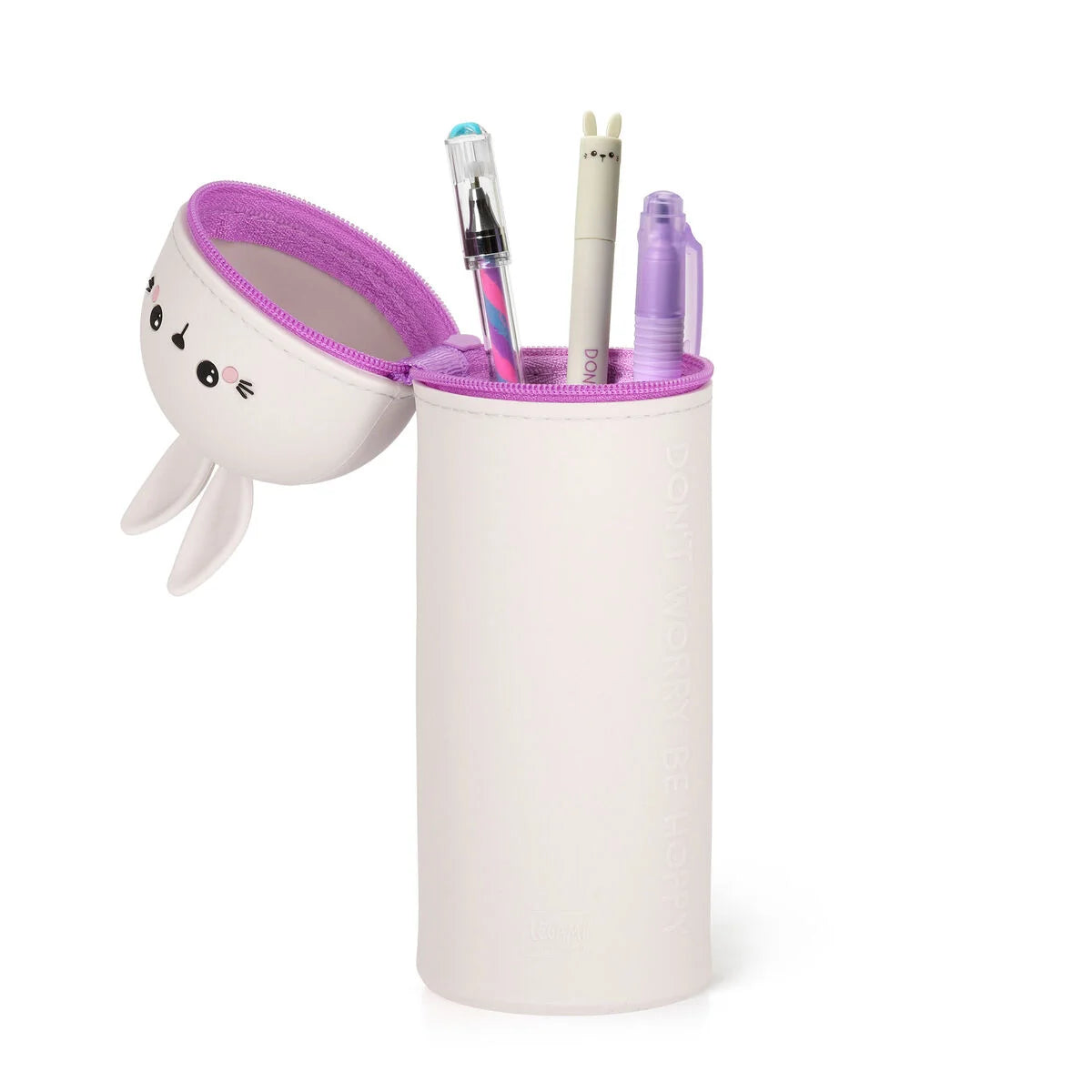 Legami '2-in-1-Federmäppchen aus Silikon Bunny „Don’t Worry Be Hoppy“