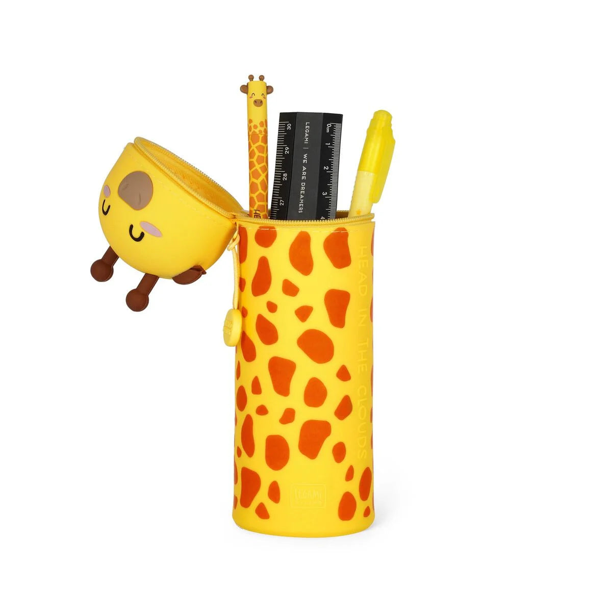 Legami 2-in-1 Federmäppchen aus Silikon Giraffe „Head In The Clouds“