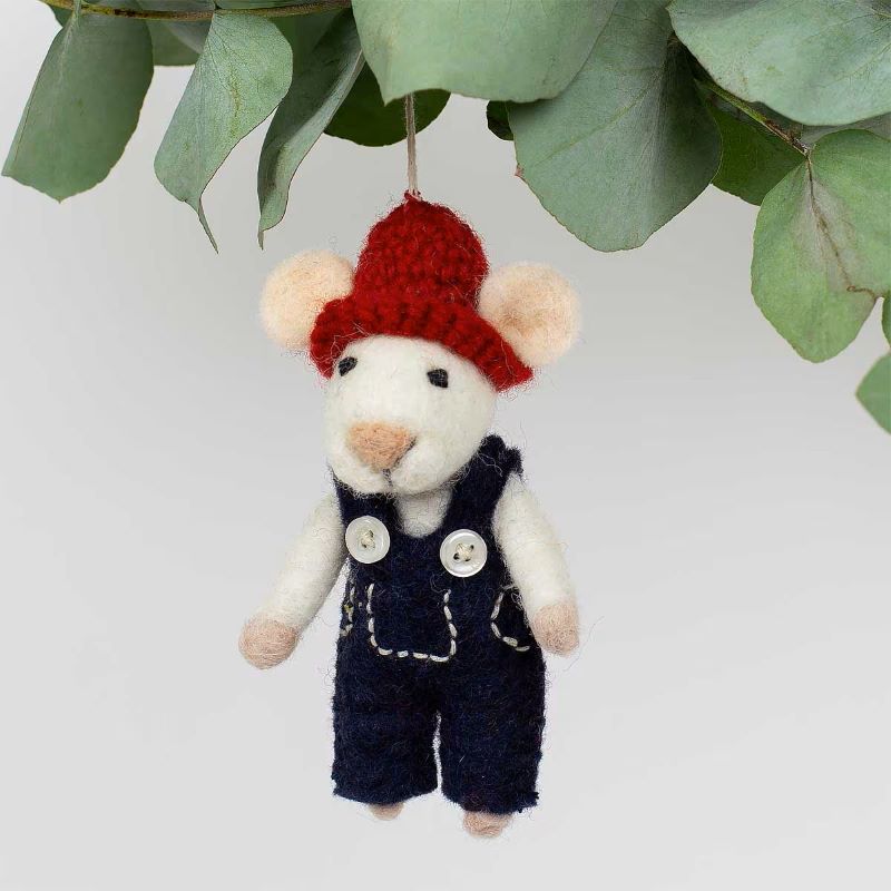 A World of Craft Weihnachtsanhänger 'Mouse in Overalls'