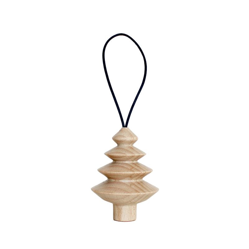 5mm Paper Anhänger 'Hölzerner Weihnachtsbaum Nr.4' - verschiedene Farben