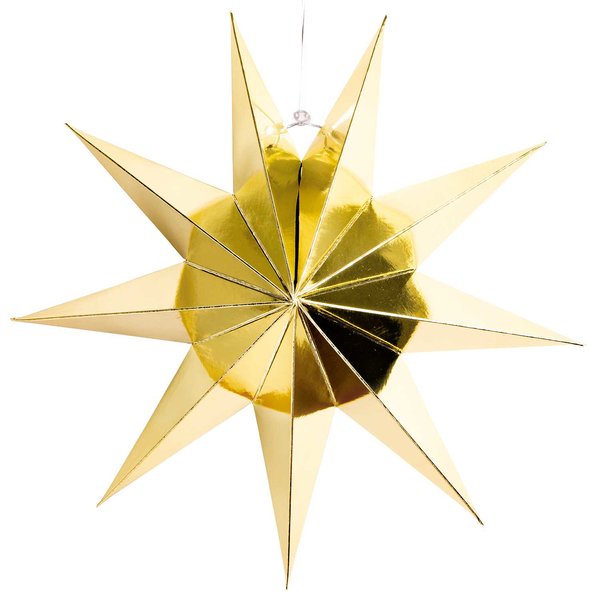 Papierstern Auffaltbar 'gold glänzend'