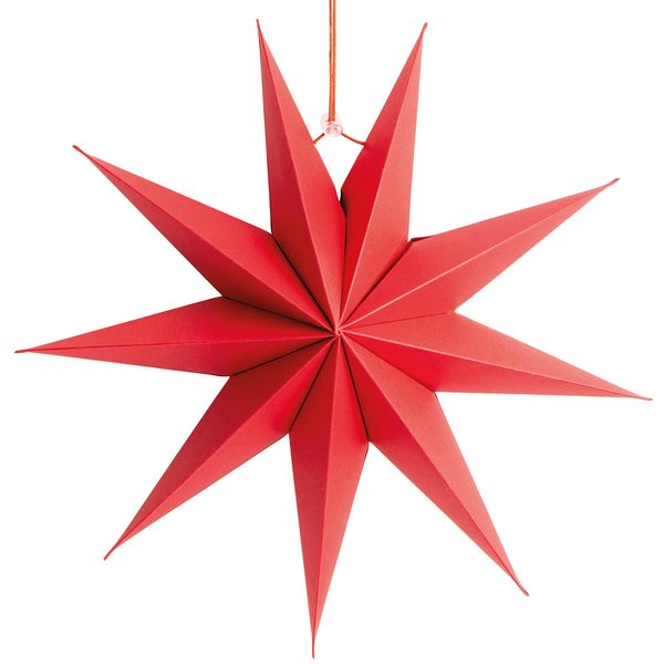 Papierstern Auffaltbar 'rot' 28cm