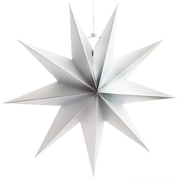 Papierstern Auffaltbar 'silber matt' Rico Design