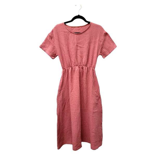 Studio du. MidiKleid aus Musselin 'lachsrosa'
