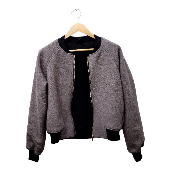 Studio du. Bomberjacke Wollwalk greige/schwarz