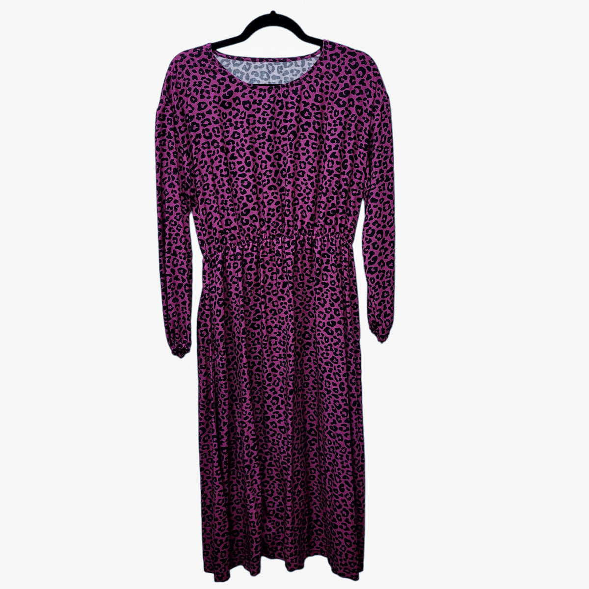 Studio du. Lang/kurzarm MidiKleid aus Viskose 'Leo beere'