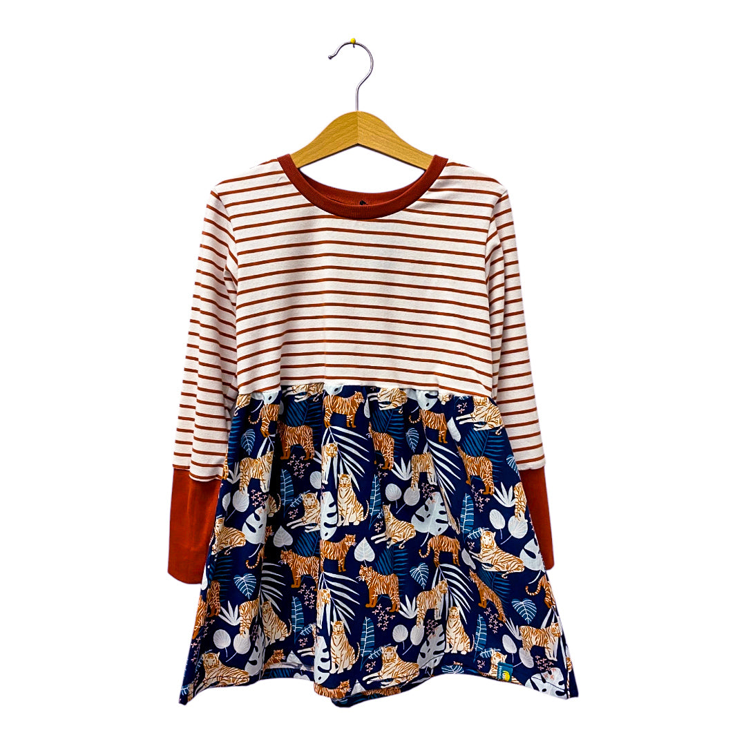Studio du. Passenkleid Kinderkleid Tiger blau rost