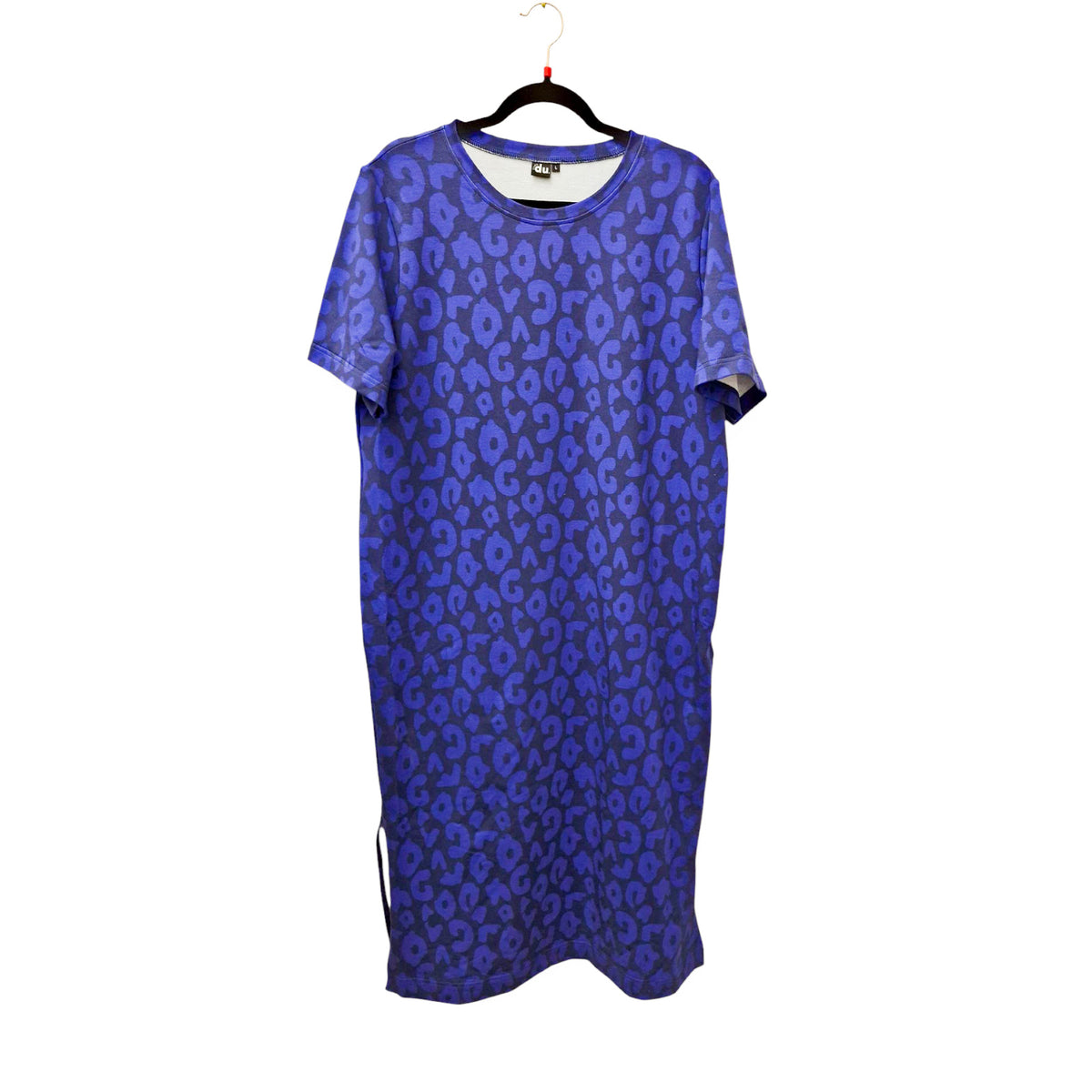 Studio du. Shirtkleid 'leo/knallblau und grau'