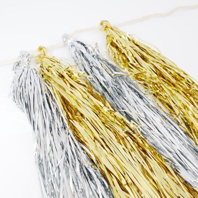 Quastengirlande 'Silber & Gold' MeriMeri