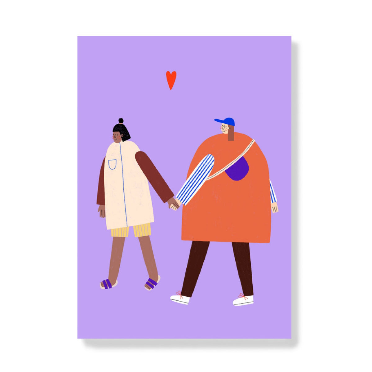 Postkarte 'Walking lovers' Anna Katharina Jansen