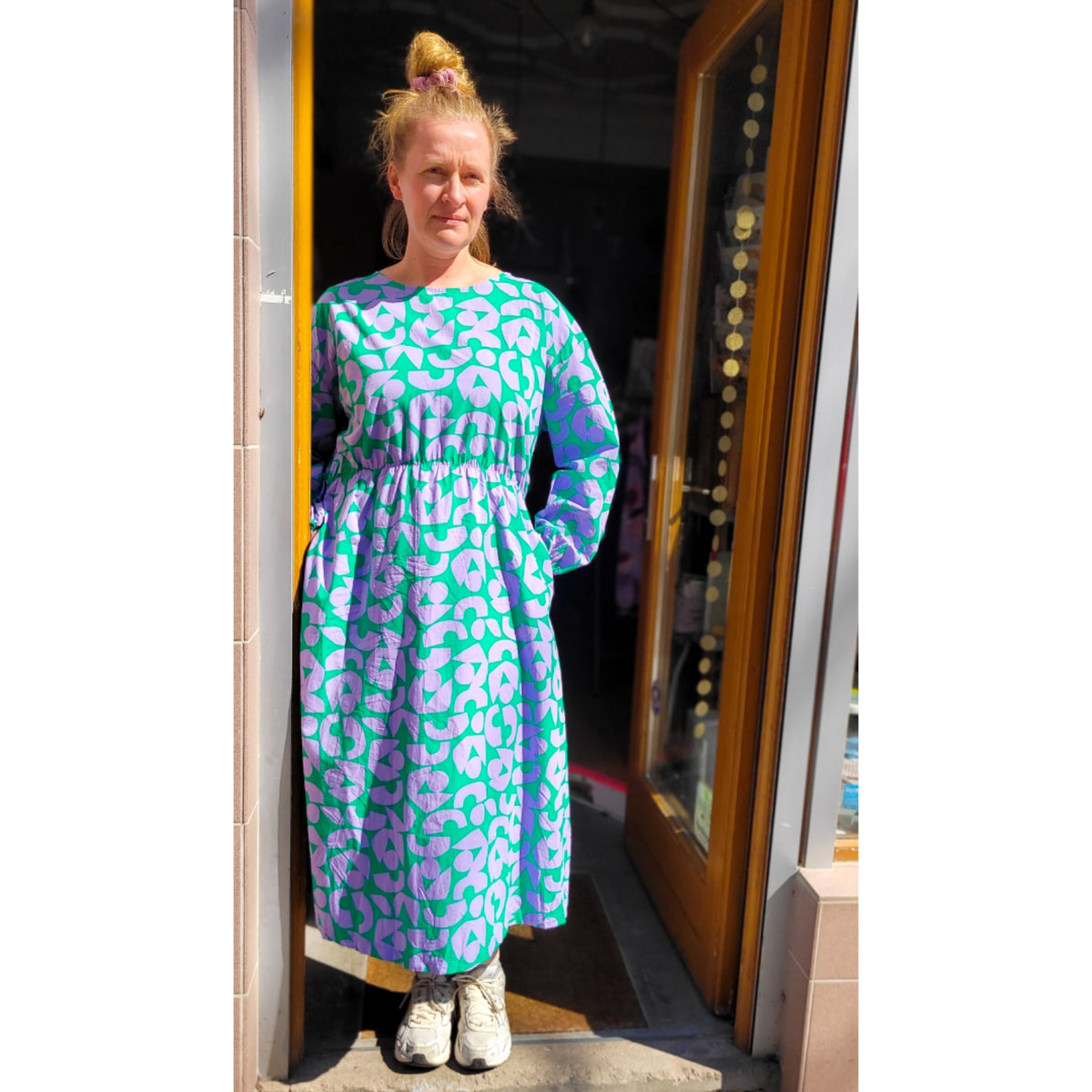 Studio du. Lang/kurzarm MidiKleid aus Viskose 'Leo beere'