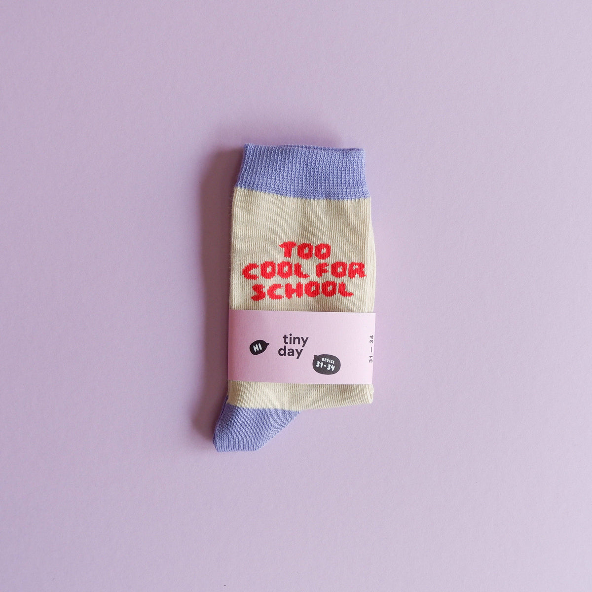 Tinyday "Too cool for school" Socken Flieder
