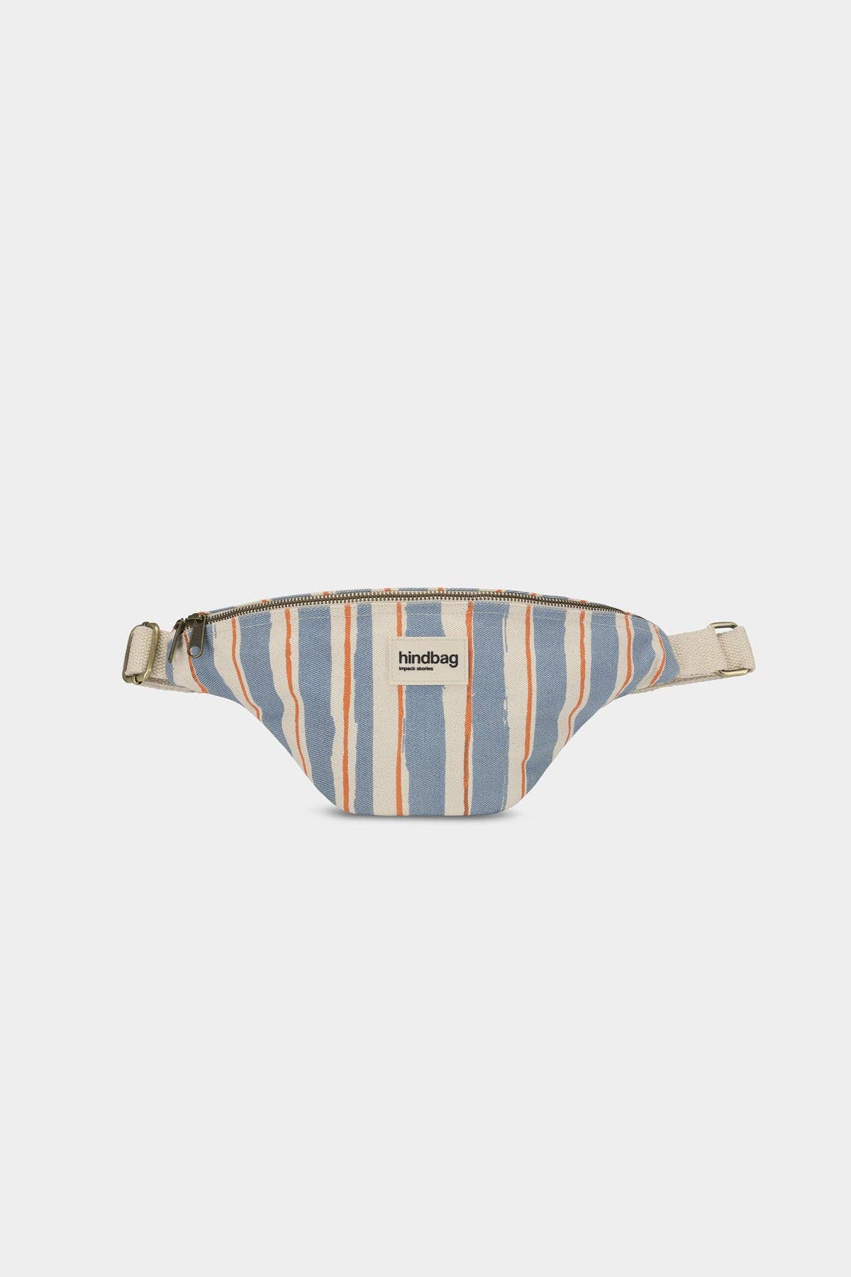 Hindbag Gürteltasche "Olivia" mit orange-blauen Streifen