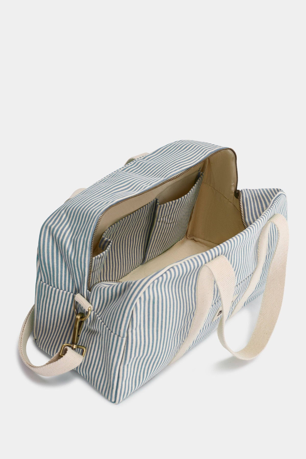 Hindbag Bowlingtasche "Charlie" blaue Streifen