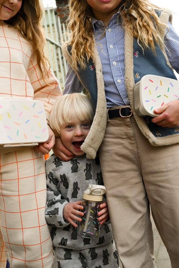 LUNCHBOX AUS EDELSTAHL MIT Fächern FÜR KINDERKONFetti