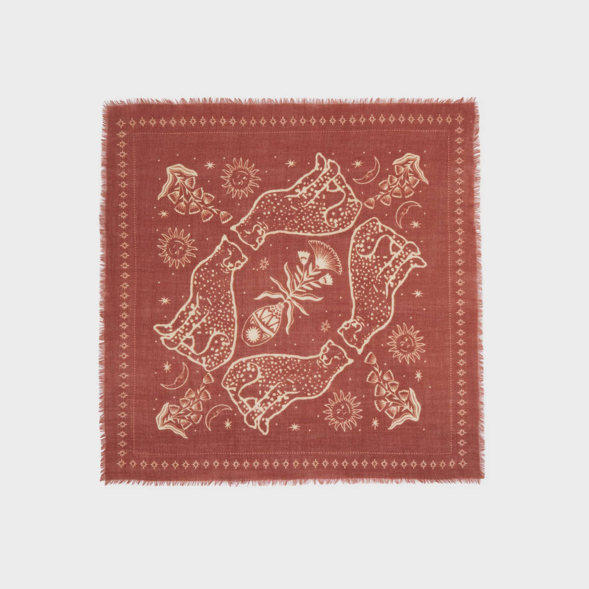 Kleines Halstuch aus 100% Wolle Sasha Terracotta Billybelt