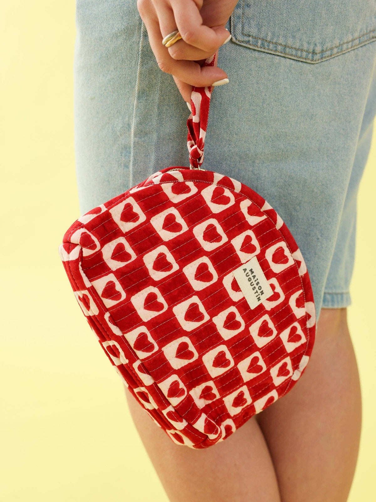 Maison Augustin Rubin Herz Make-up Tasche
