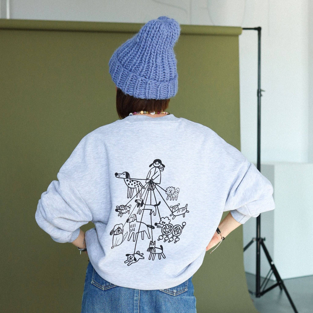 Dont grow up DOG LOVER - SWEATSHIRT - GRAU MELIERT