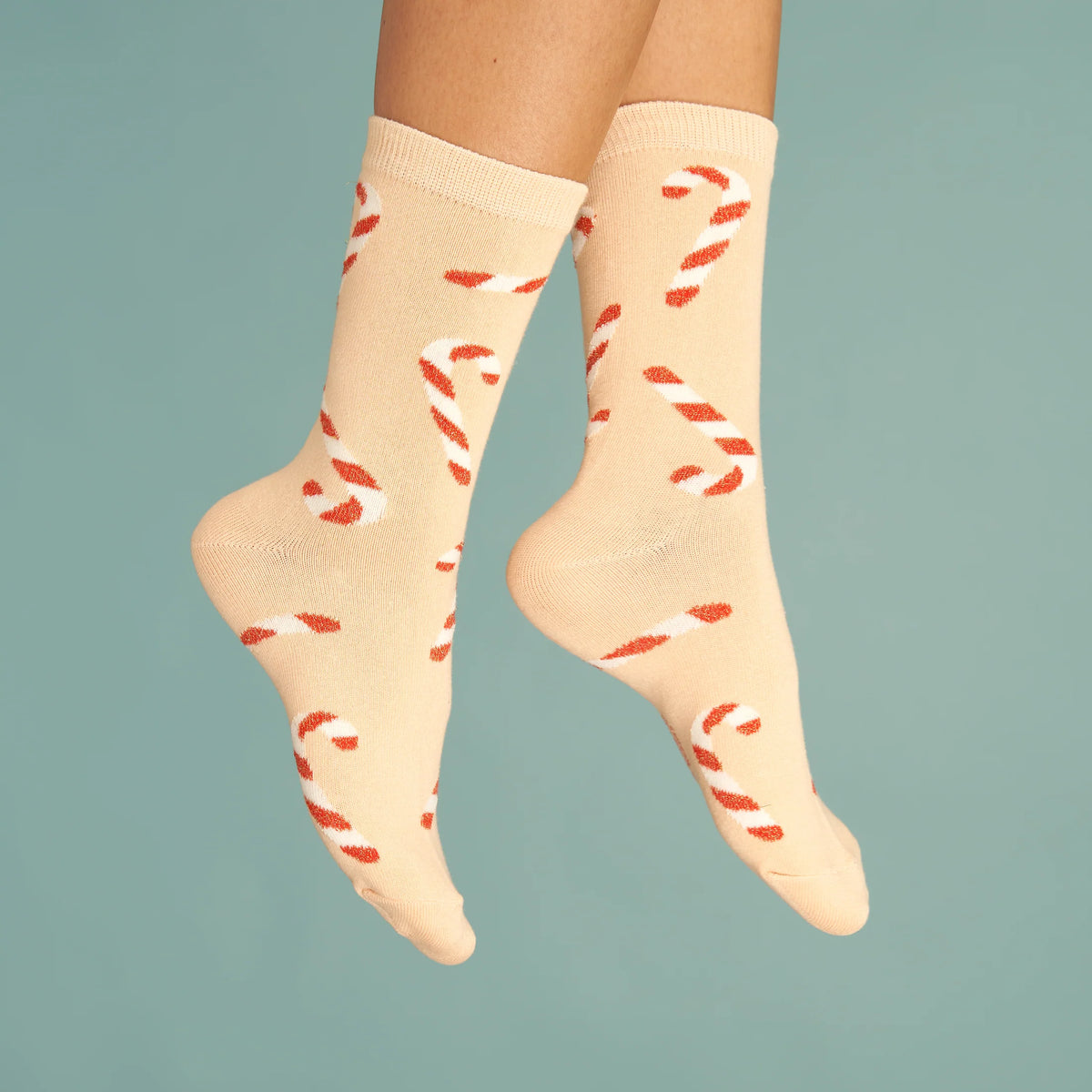 Coucou Suzette Socken Zuckerstange mit Glitzer