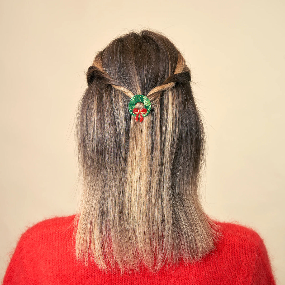 Coucou Suzette Mini Haarclip Weihnachtskranz