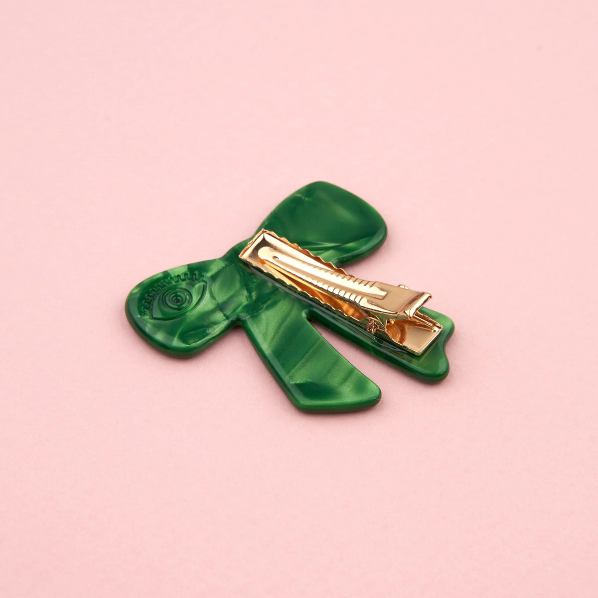 Coucou Suzette Mini Haarclip grüne Schleife