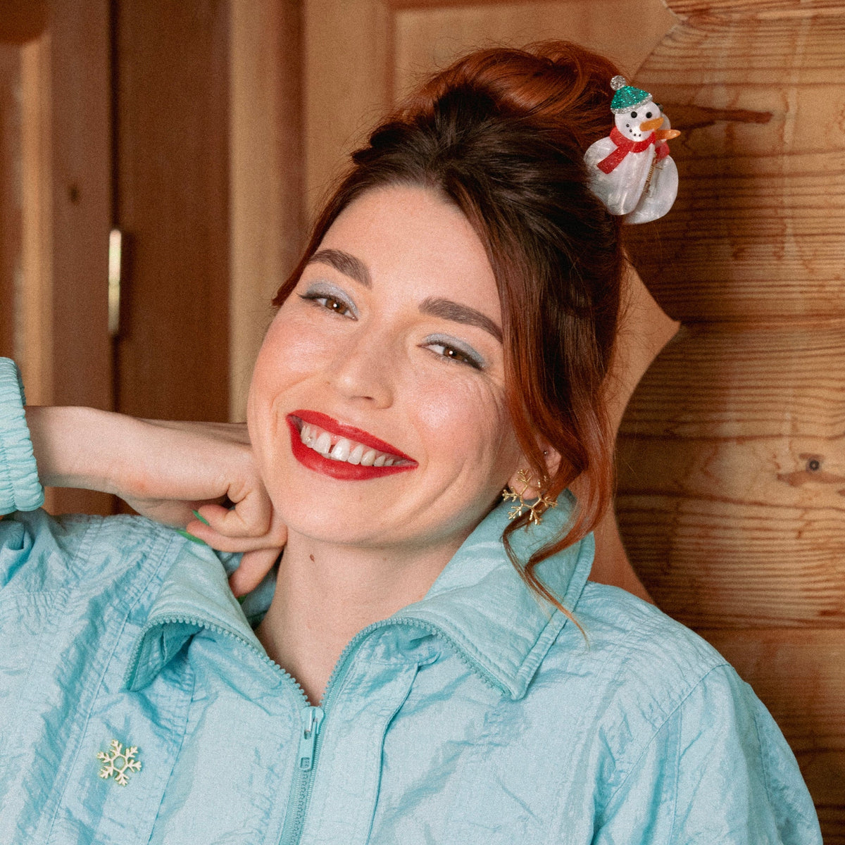 Coucou Suzette Haarspange Schneemann
