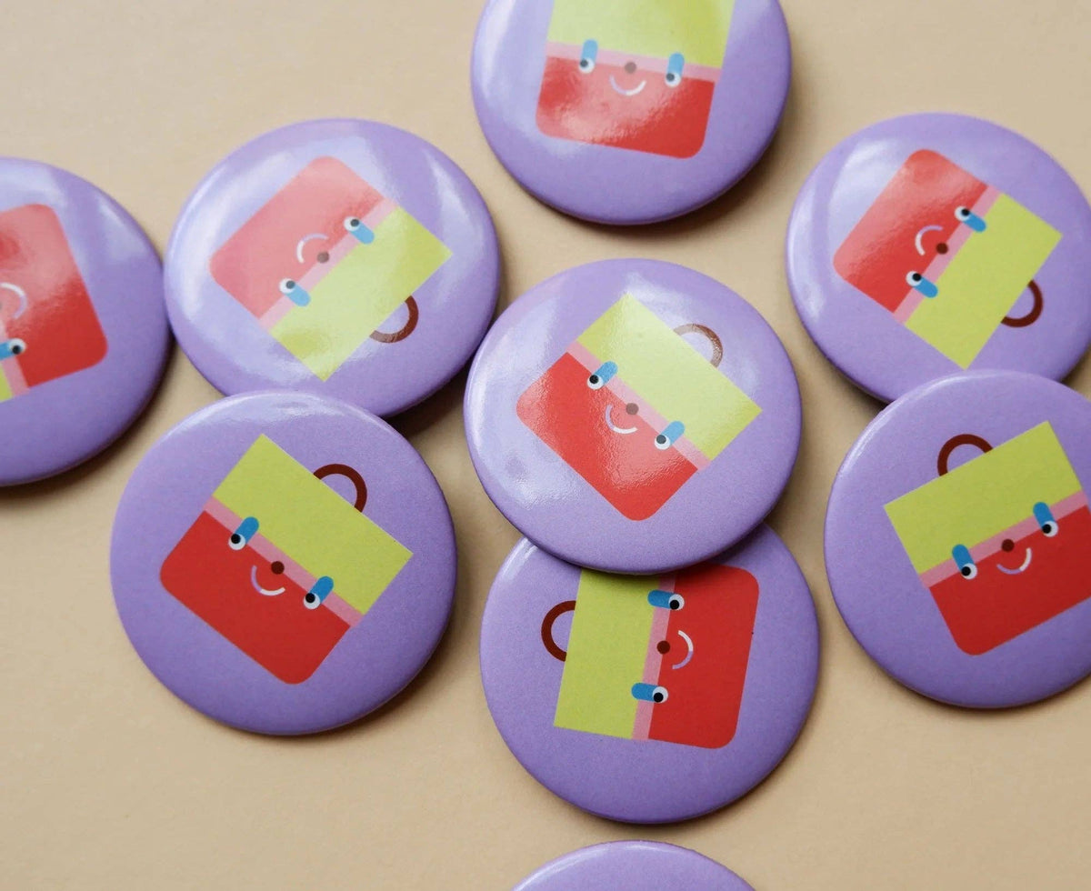tinyday - Button "Tornister flieder"