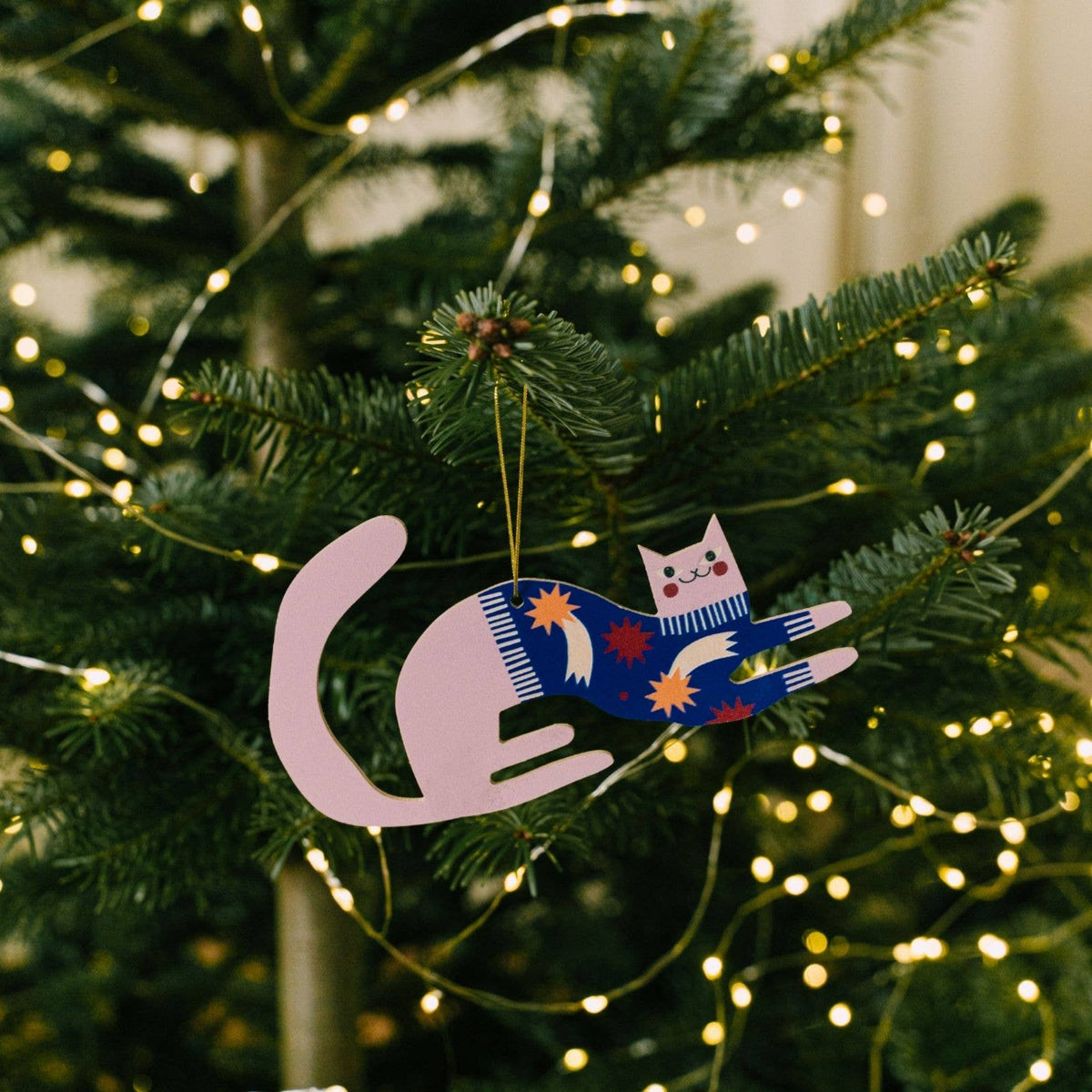 Charmante Katzen-Weihnachtsbaum-Hängedekoration