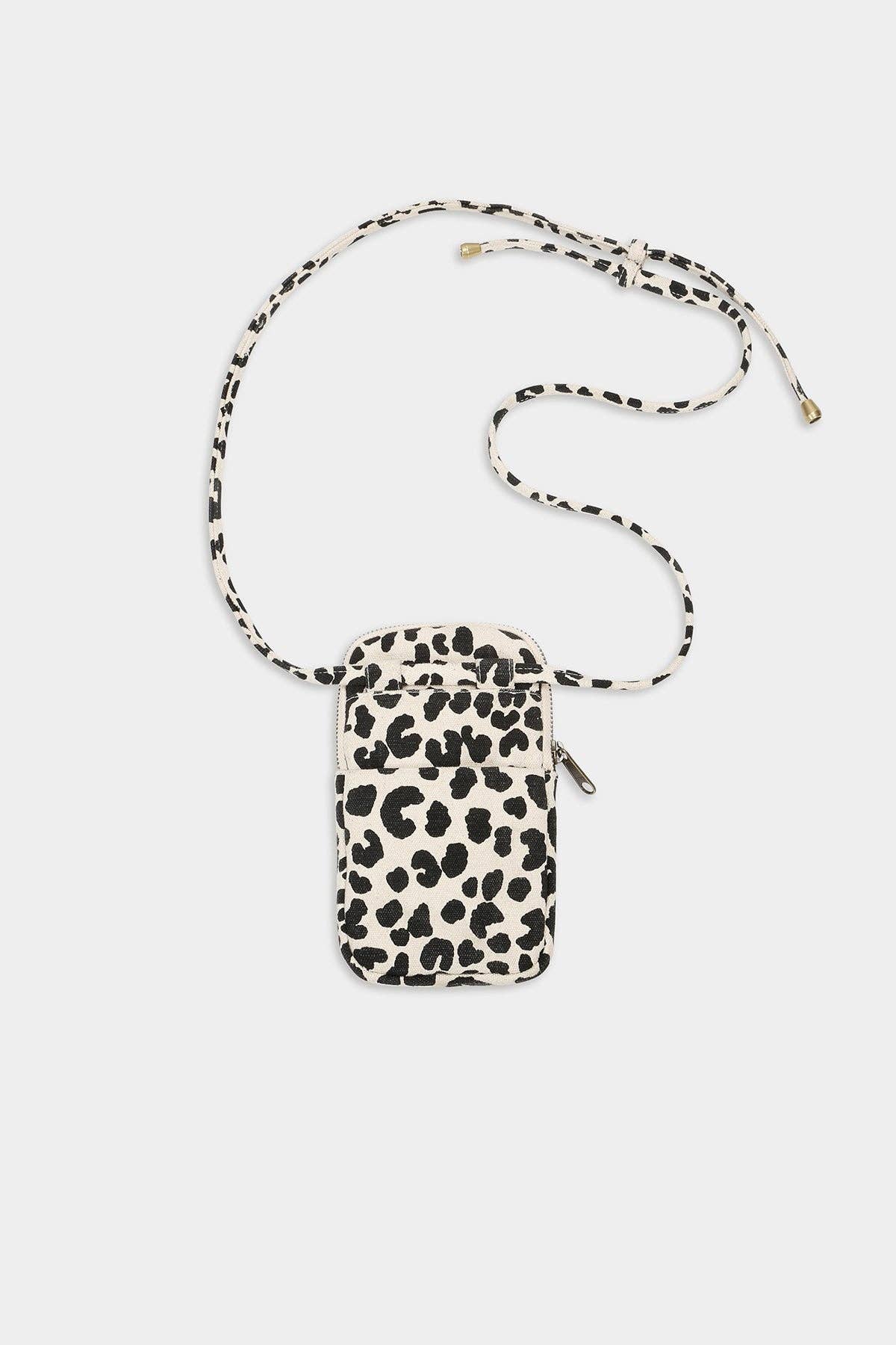 Hindbag - "Bill" Leopard Handyhülle in Ecru