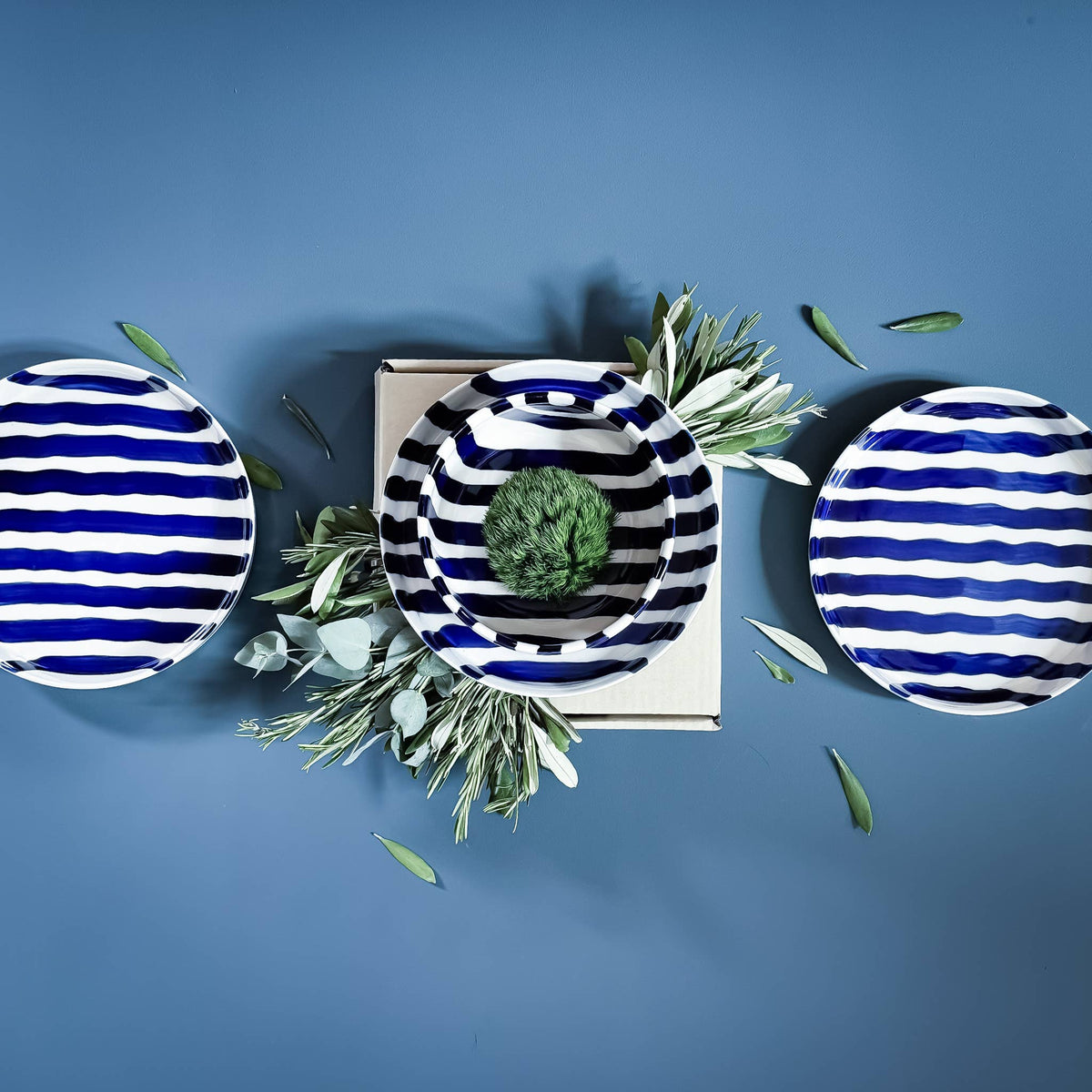 Magazin Minori Vase Stripes - mare blue