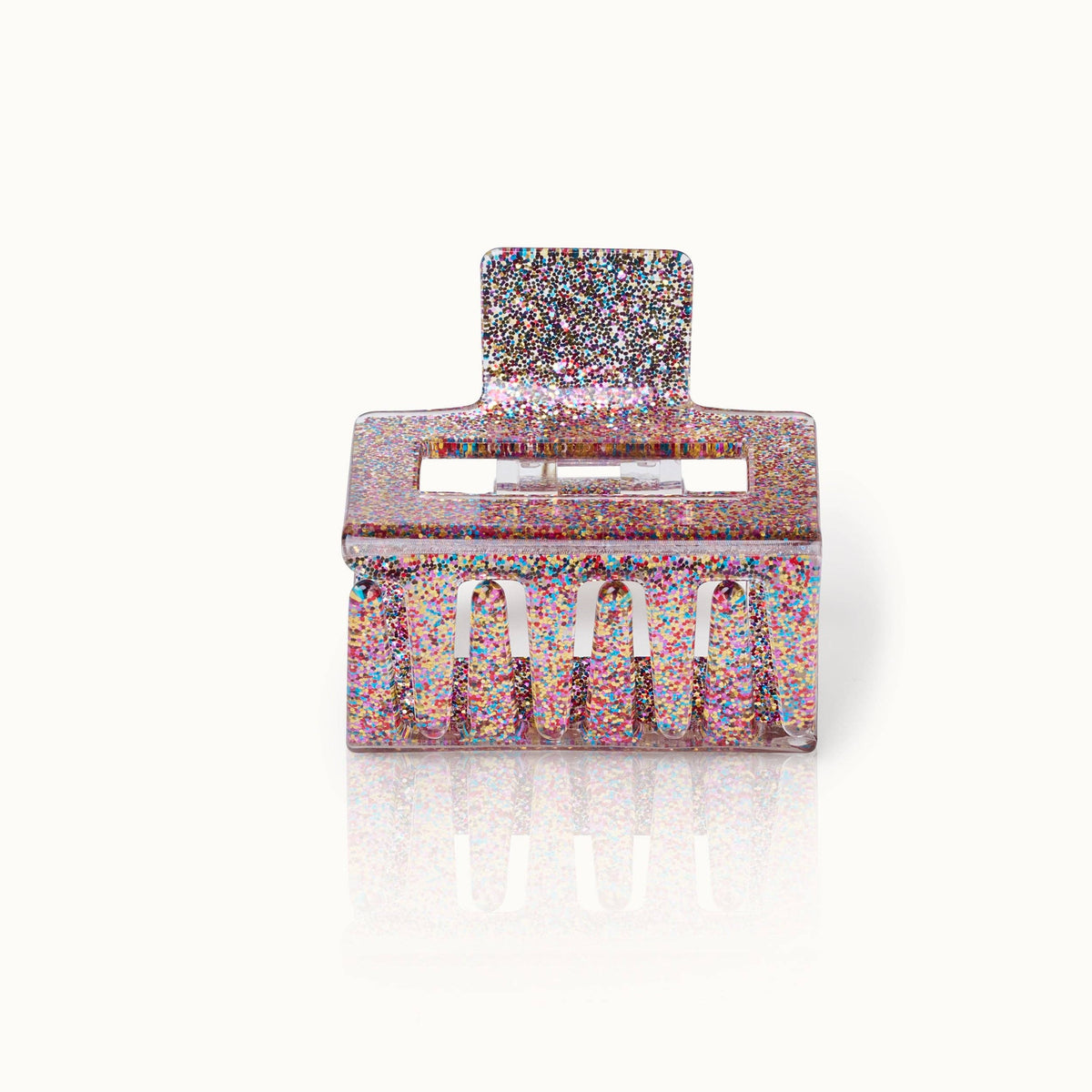 by Vivi. Haarklammer Quadrat Konfetti Glitzer