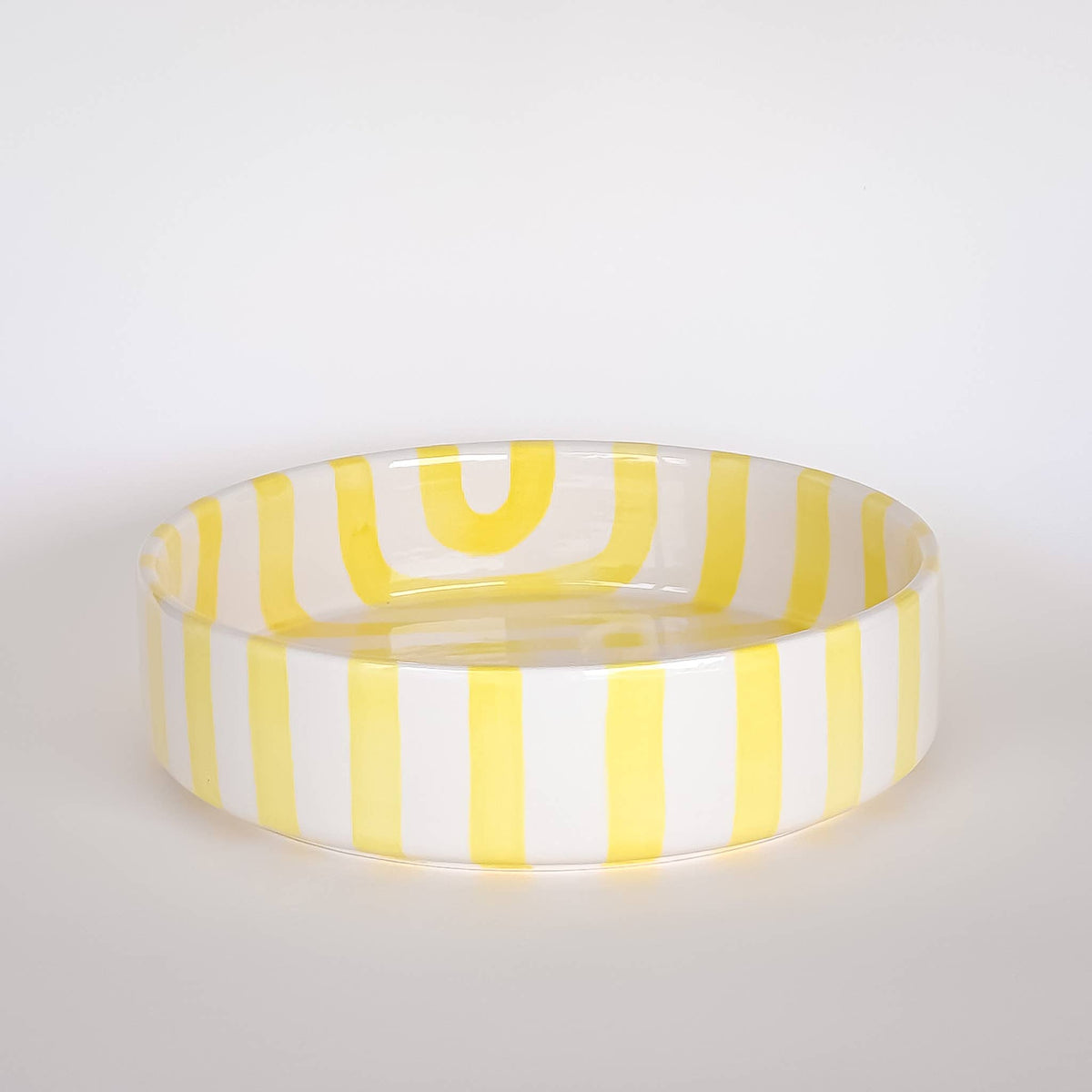 Magazin Minori Schale gross  Stripes - spiaggia yellow